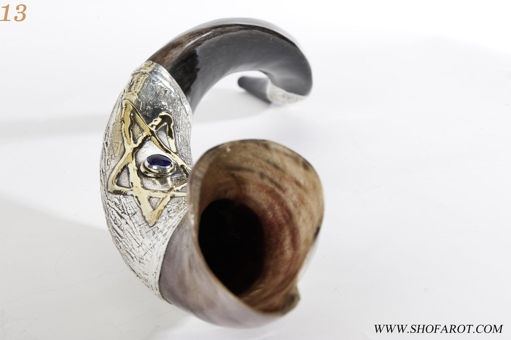 925 Sterling Silver Plated Yemenite Kudu Shofar By 