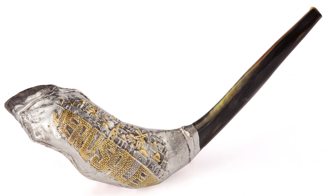925 Sterling Silver Plated Rams Horn Shofar By