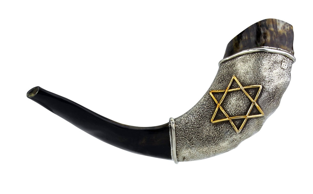 925 Sterling Silver Plated Rams Horn Shofar By