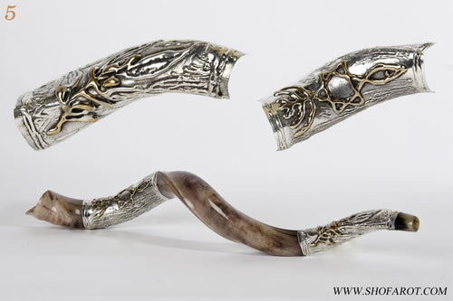 925 Sterling Silver Plated Yemenite Kudu Shofar By 