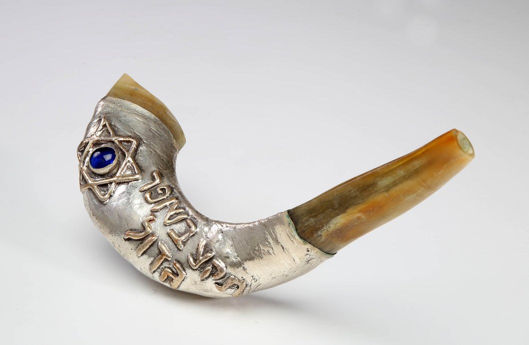 925 Sterling Silver Plated Rams Horn  Shofar By 